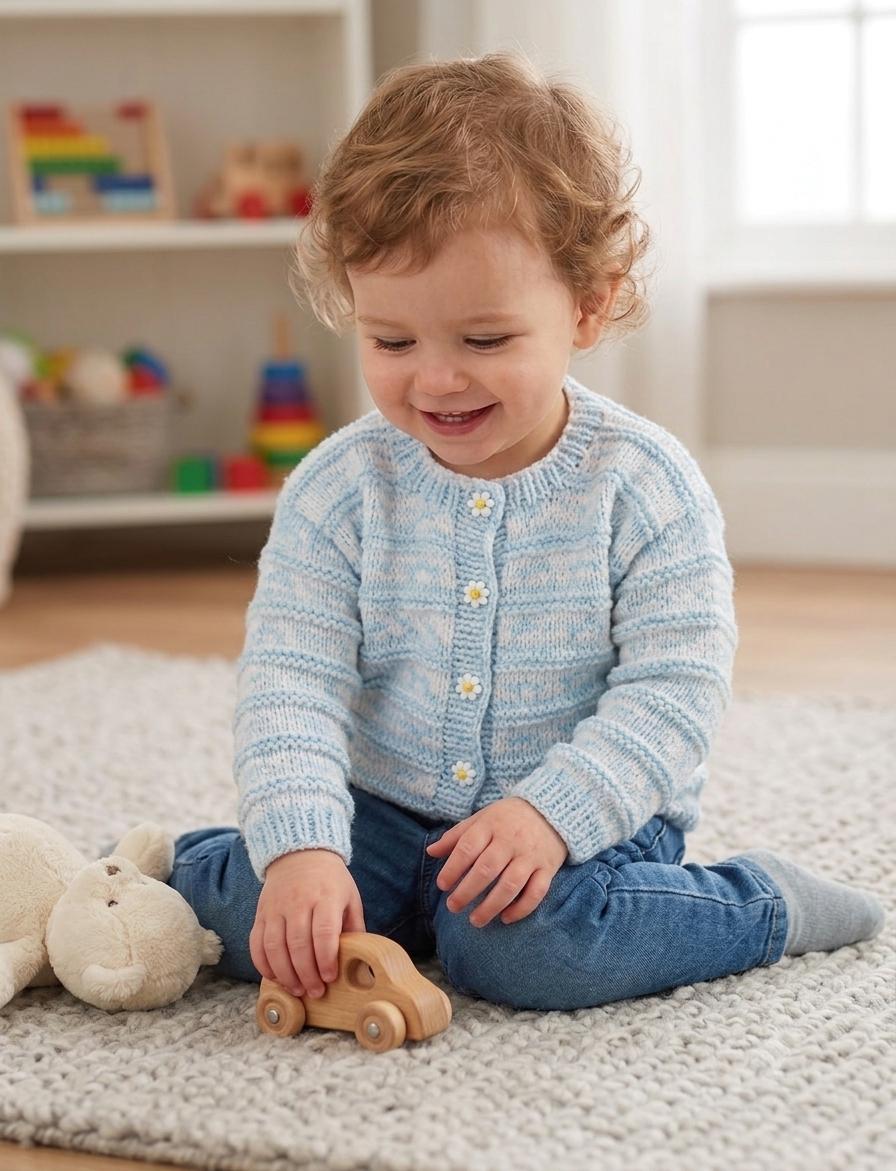 Baby Easy Knit Cardigan & Jumper -Knitting pattern - 16 - 20" -DK - 8Ply Light Worsted  Download PDF- Has Pen Marks be aware before purchase
